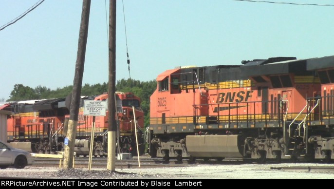 BNSF coal train passes BNSF local